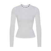 DOLCE&GABBANA x SKIMS white cotton jersey long sleeve t-shirt